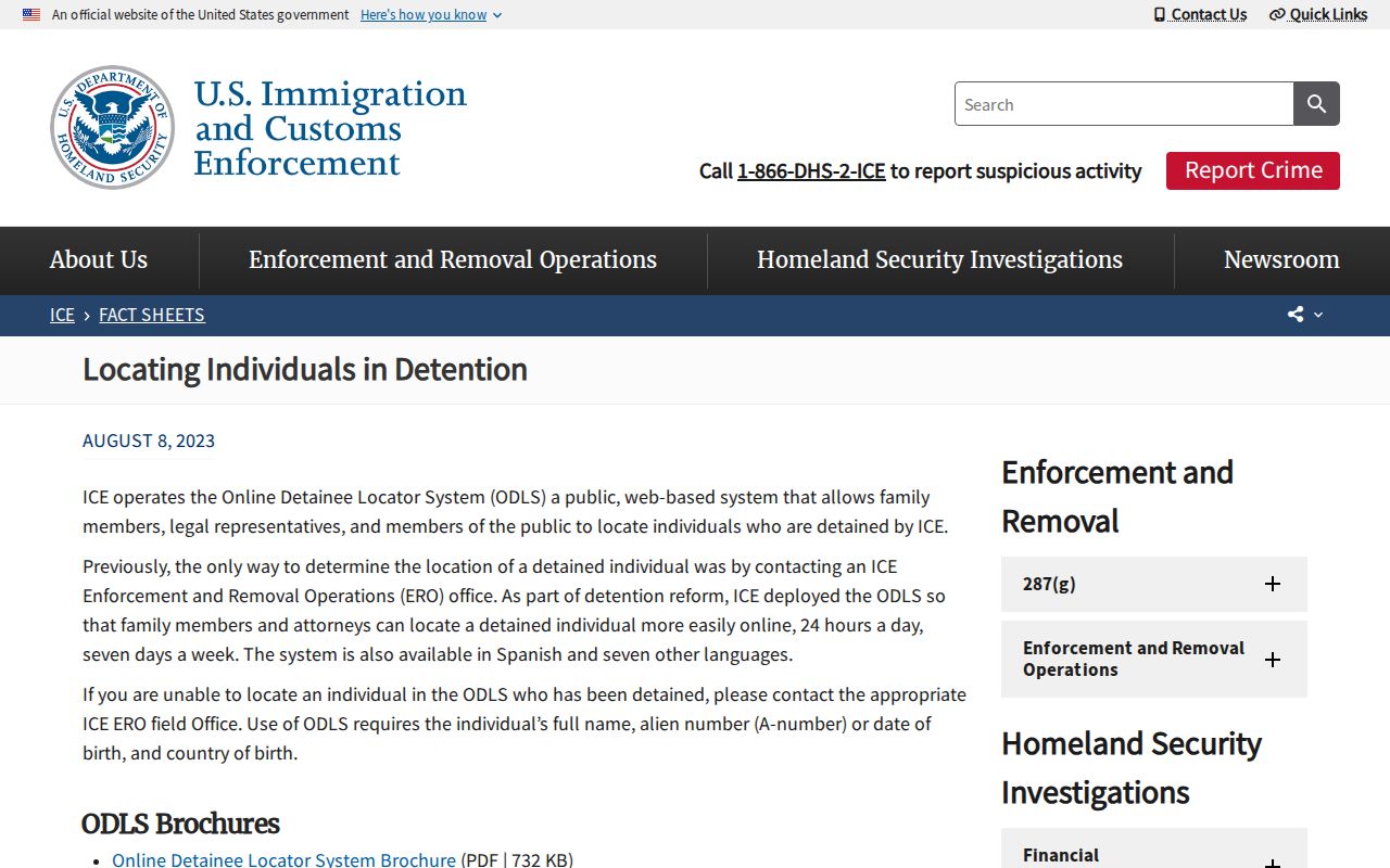 ICE detainee locator explanation after Cobb County custody transfer