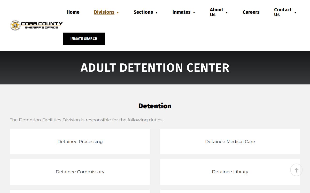 Cobb County Adult Detention Center release records information
